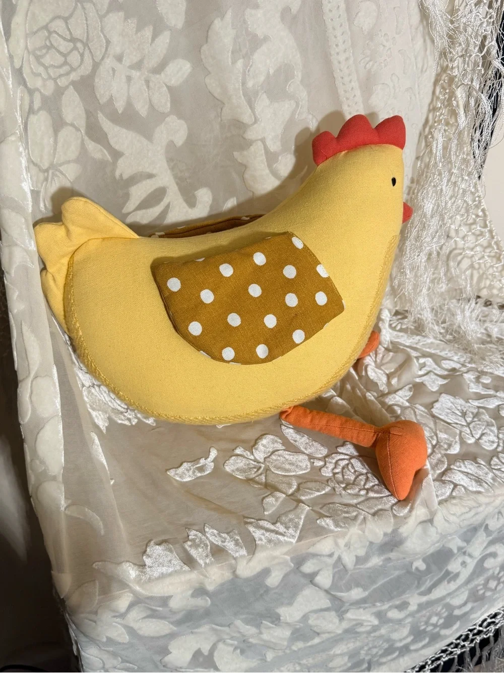 Pillowfort Chicken Hen Pillow Yellow Farmhouse Cottagecore Decor